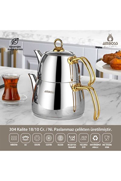 Amboss TEA POT TURKISH STYLE-double -layared