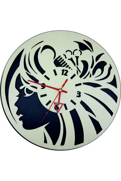 Amco Modern hairdresser clock 30 x 30 x 2.5cm