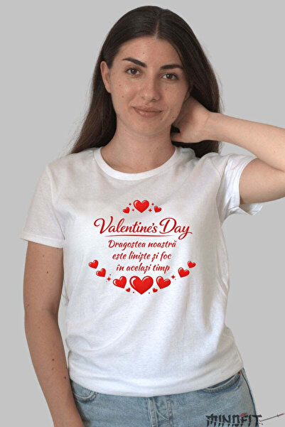 GILDAN Tricou Valentine S Day Liniste Si Foc Dama