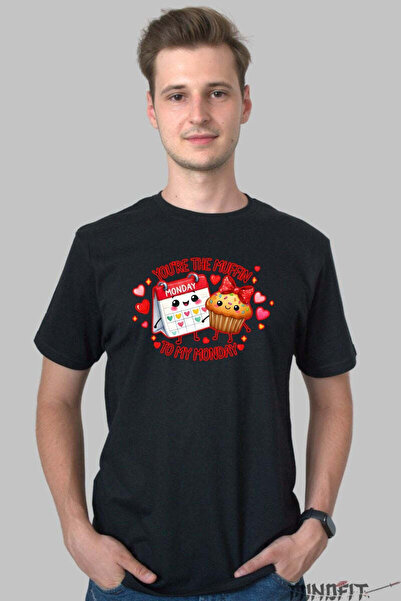 GILDAN Tricou Valentine S Day Cuplu Muffinul Zilei Mele De Luni Barbat