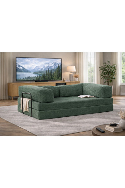 EMYU TEKSTİL Yatak Olabilen Dinlenme Koltuğu 90x180 Fitilli Kadife 50 DNS Sil...