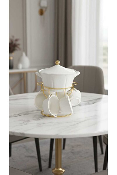 Generic Soup pot set with serving bowls, unique and elegant design, 8 pieces