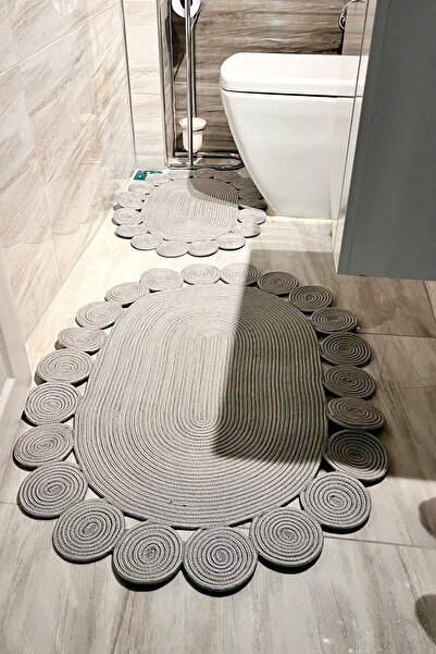 GNG Home Tekstil Gng Home Jute Rope Double Toilet Front Mat and Bathroom Mat ...