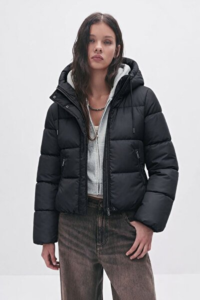 HAKKE Dolgu Elyaflı Kapüşonlu Spor Kadın MONT