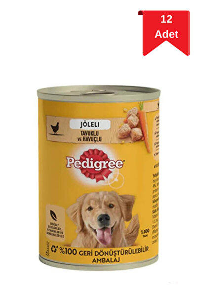 Pedigree Tavuklu Yetişkin Köpek Konservesi 400 Gr X 12 Adet