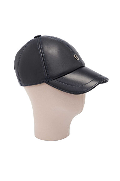 Tergan Lacivert Hakiki Deri Erkek Şapka - S1SPK0330004-Q3R