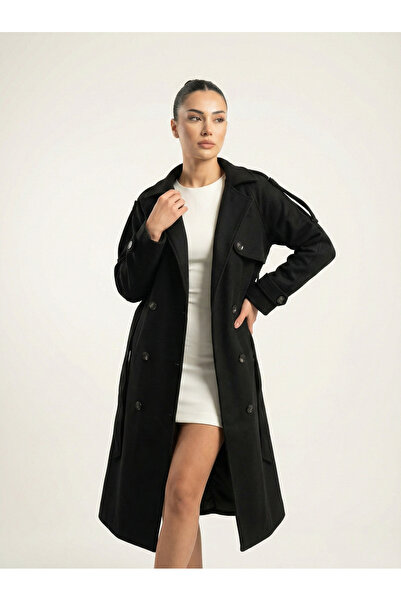 Miyalon Women's Unlined Long Trench Coat-Coat