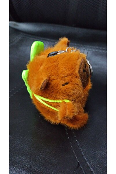 ÖNER Sevimli Capibara Peluş Anahtarlık Yeşil Sülüfat Capybara 14 Cm