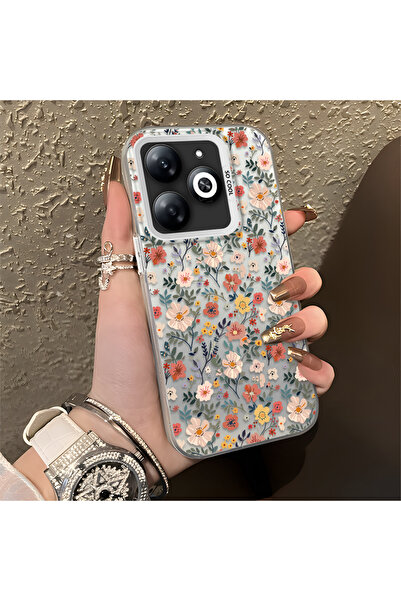 Hontinga جراب من السيليكون النحيف المقاوم للصدمات بنمط فرع الزهرة متوافق مع ه...