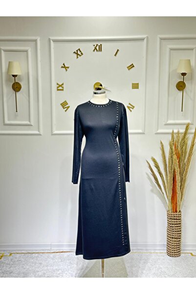 ModaMinar Women's Side Tie, Crystal Combed Fabric, Stone and Leather Detailed...