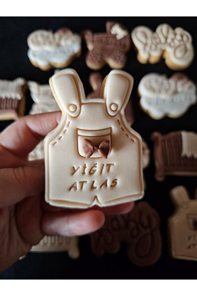 Mimosa Bakery Yenidoğan Erkek Bebek İsimli Şeker Hamurlu Kurabiye-20adet