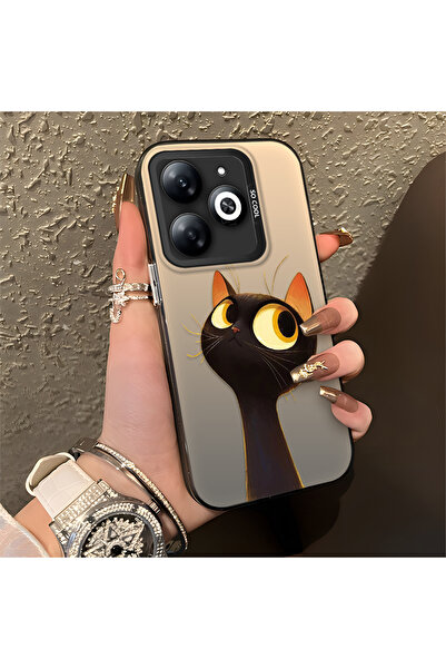 Hontinga حافظة من السيليكون النحيف المقاوم للصدمات بنمط القطط اللطيفة المتواف...