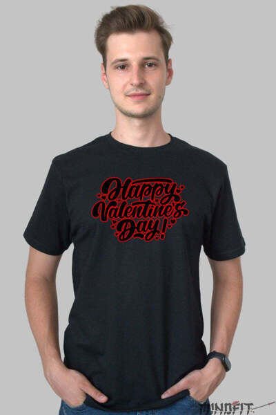 GILDAN Tricou Valentine S Day Happy Valentine S Day Cu Inimioare Barbat