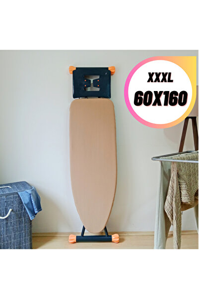 ASEV HOME Ütü Masası Kılıfı Keçeli İpli Stoperli Battal Boy 60x160 cm PREMİUM