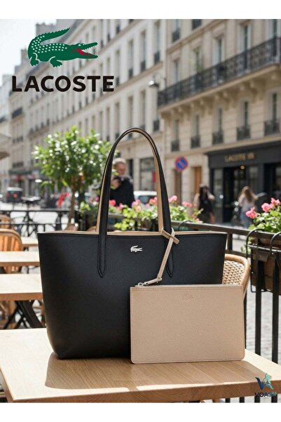 GENERIK Women's Double-sided Two-tone Large Capacity Handbag, Black/Brown