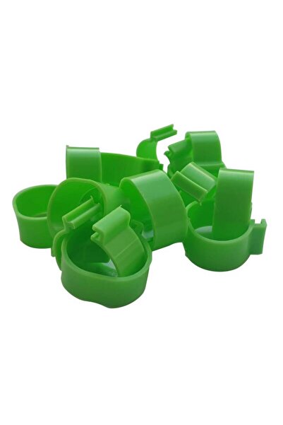 OEM INELE DE PICIOARE PENTRU PASARI 16MM VERDE (SET 10 BUC)