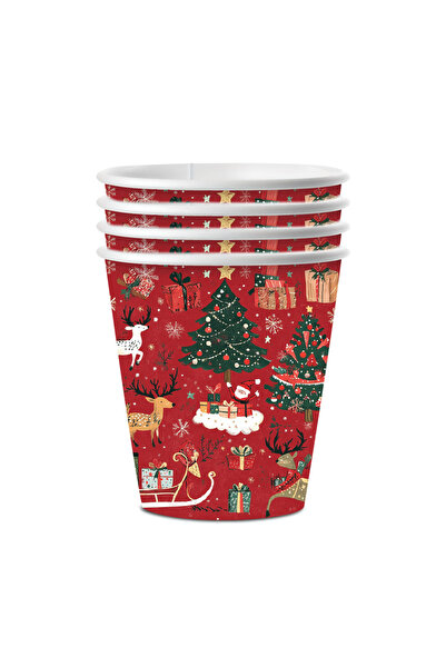 Choice أكواب ورقية، ٢٠ قطعة، ٢٠ بنساً، زينة حفلات عيد الميلاد، زينة رأس السنة...