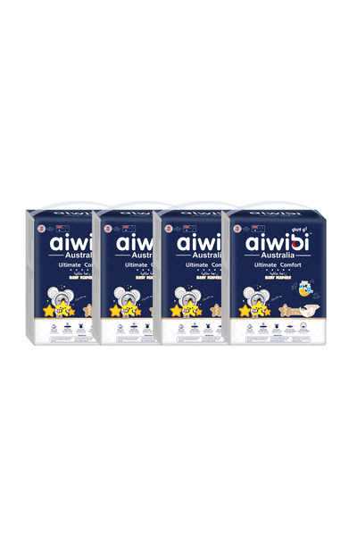 Aiwibi حفاضات أطفال فائقة الراحة، مقاس 4 - 192 قطعة - عبوة من 4 قطع