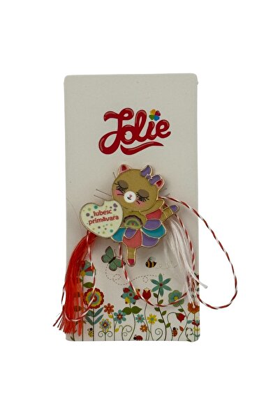 Flippy Martisor Children Jolie Metal Cardboard Brooch Multicolored Message Ba...