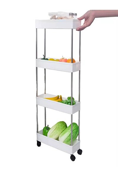 China Made Raft organizator îngust cu 4 niveluri și roți