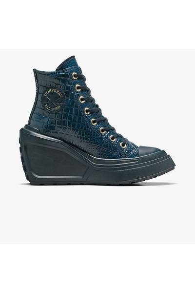 Converse Chuck 70 De Luxe Wedge Kadın Lacivert Deri Platform Sneaker