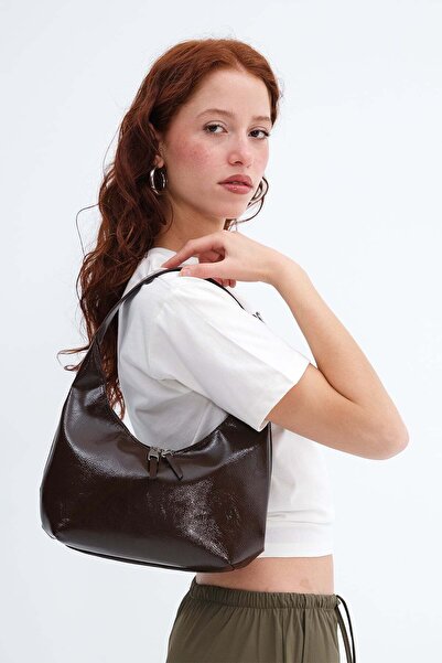 Addax Double Zipper Baguette Bag Ç6009