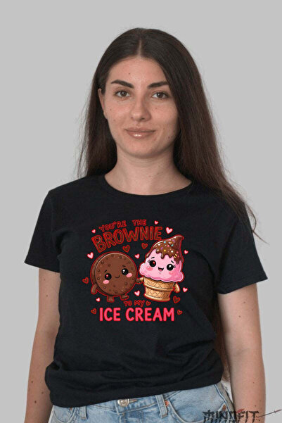 GILDAN Tricou Valentine S Day Cuplu You Re The Brownie To My Ice Cream 2 Dama