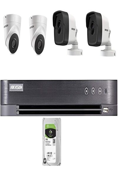 Hikvision نظام مراقبة IP متكامل – 4 كاميرات + جهاز تسجيل فيديو شبكي بدقة 1080...
