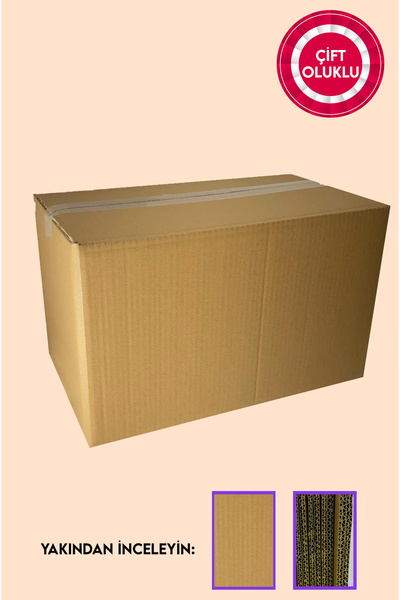 Işıl Concept 5'li Dayanıklı Çift Oluklu Koli - 38x24x24 Boş Karton Koli - Çey...
