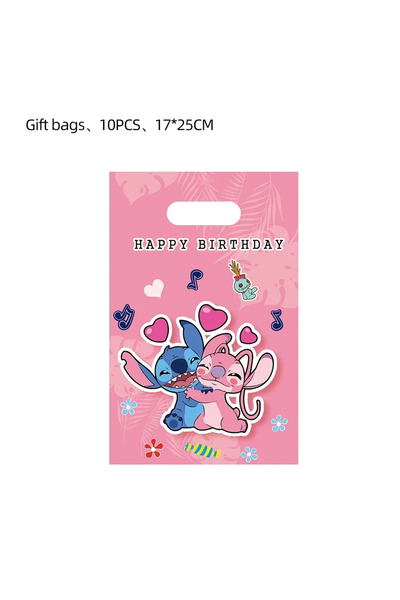 Choice 10 قطع من أكياس الهدايا لتزيين حفلات أعياد ميلاد ليلو وستيتش، أدوات ما...