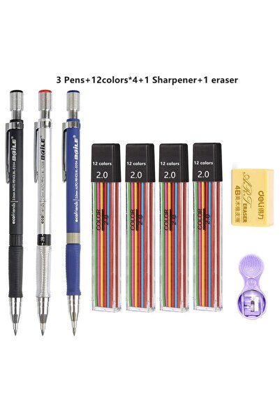 choice2 Choice 3 Pen Colors Set A 2.0 mm Mechanical Pencils Set 2B Automatic ...