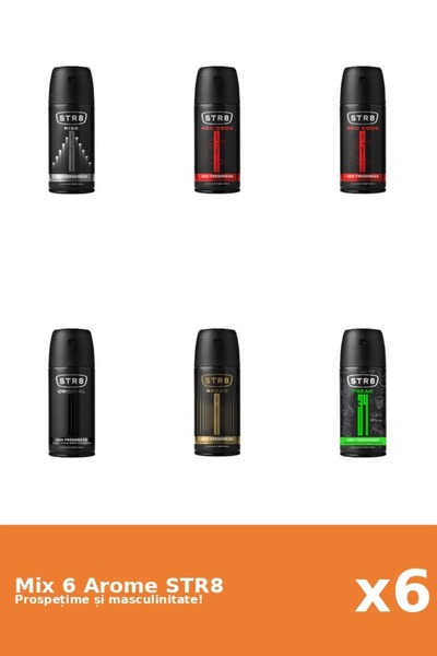 str8 Set 6 Mix STR8: 1x Ahead, 1x FR34K, 1x Original, 2x Red Code, 1x Rise