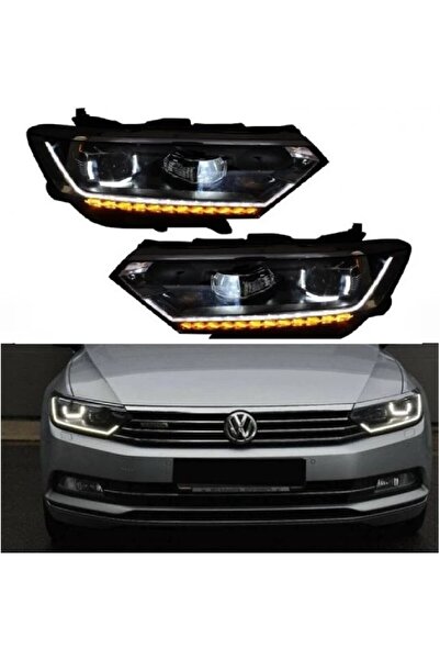 X POWER TUNİNG Vw Passat B8 (2014.2019) Uyumlu Kayar Sinyalli Led Ön Far