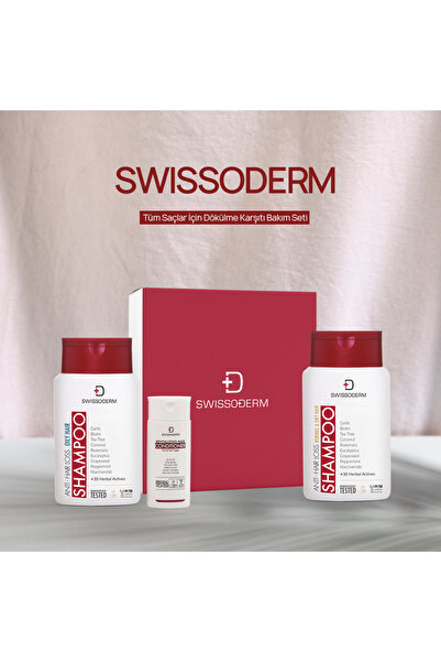 Swissoderm Doğal İçerikli Tüm Saçlar İçin Dökülme Karşıtı Bakım Seti