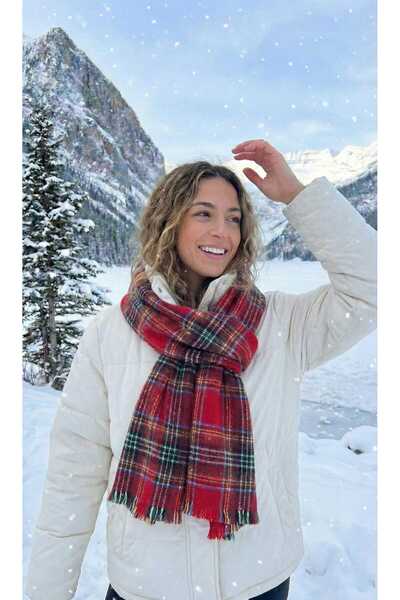 LAGRANZE La Granze Women's Winter Patterned Shawl/Scarf