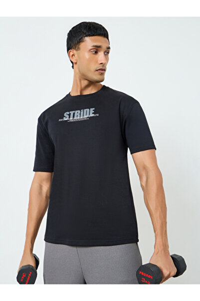 Styli Men Oversized Slogan Print T-Shirt