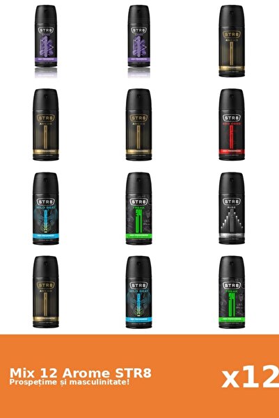 str8 Set 12 Mix STR8: 4x Înainte, 2x FR34K, 2x Joc, 1x Cod Roșu, 1x Rise, 2x ...