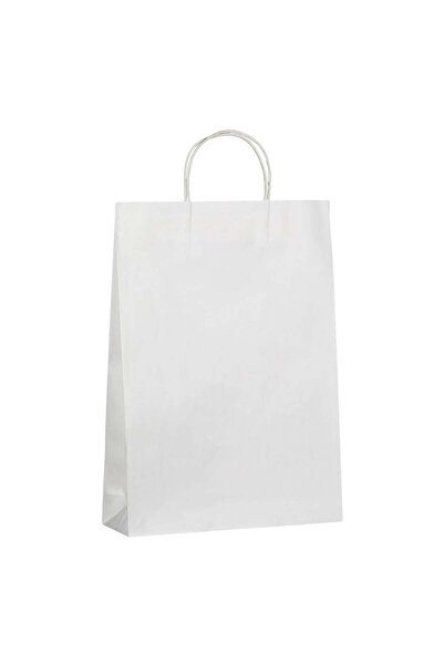 OEM Sacosa pentru Cadou Kraft Alba 33x10x46cm