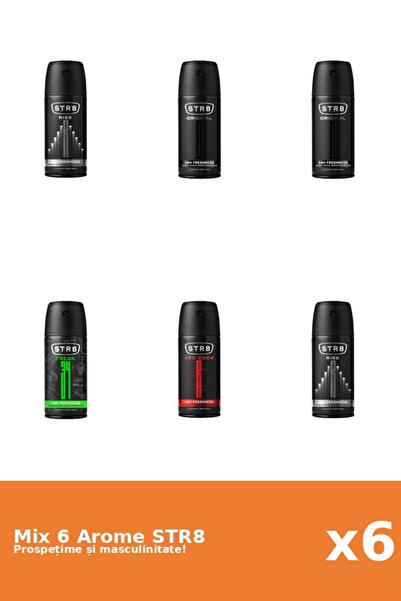 str8 Set 6 Mix STR8: 1x FR34K, 2x Original, 1x Red Code, 2x Rise