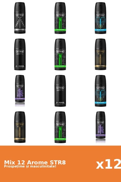 str8 Set 12 Mix STR8: 2x Ahead, 3x FR34K, 2x Game, 2x Original, 1x Rise, 2x W...