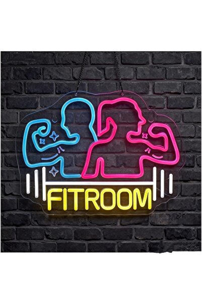 Slasa FITROOM Neon Sign LED Wall Light for Gym Sports Room Decor 40 x 30 cm