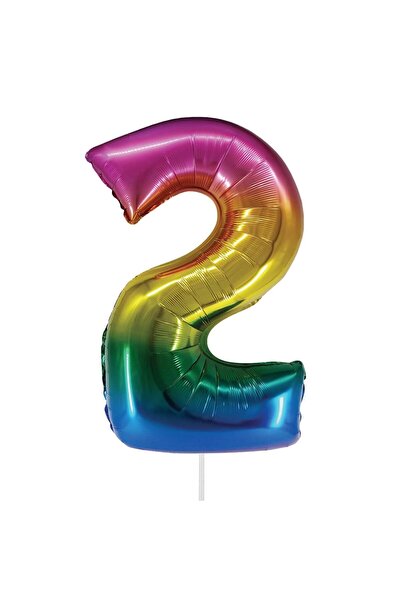 OEM Balon Petrecere din Folie Curcubeu Metalizat Nr.2 - 82cm