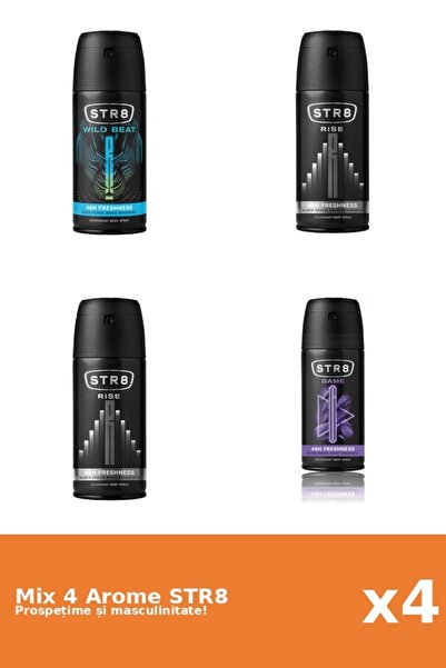 str8 Set 4 Mix STR8: 1x Game, 2x Rise, 1x Wild Beat