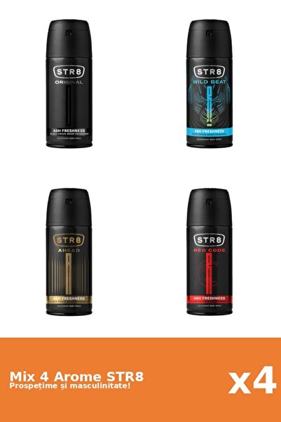 str8 Set 4 Mix STR8: 1x Ahead, 1x Original, 1x Red Code, 1x Wild Beat