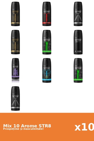 str8 Set 10 Mix STR8: 2x Ahead, 2x FR34K, 1x Game, 1x Original, 1x Red Code, ...