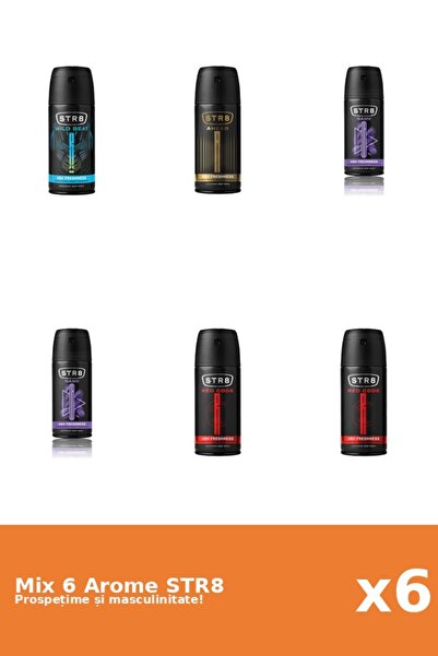 str8 Setul 6 Mix STR8: 1x Înainte, 2x Joc, 2x Cod Roșu, 1x Ritm Wild