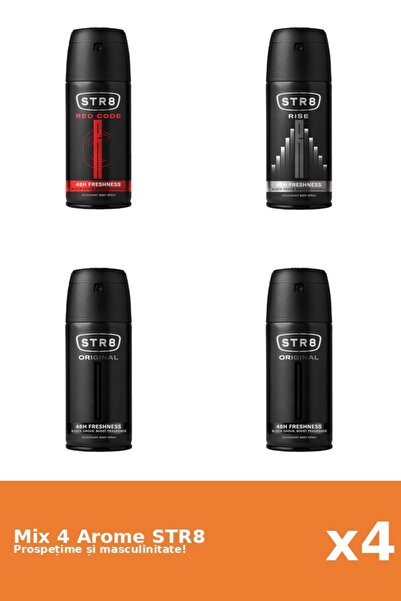 str8 Set 4 Mix STR8: 2x Original, 1x Red Code, 1x Rise