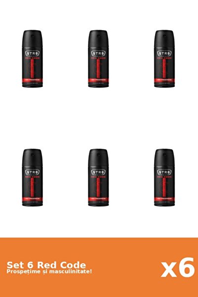 str8 Set 6 Deodorant Spray Red Code, 150 ml