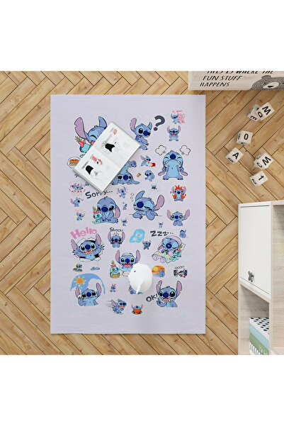 EVSEHOMES LİLA Stich KİŞİYE ÖZEL KALIN TABAN HALI