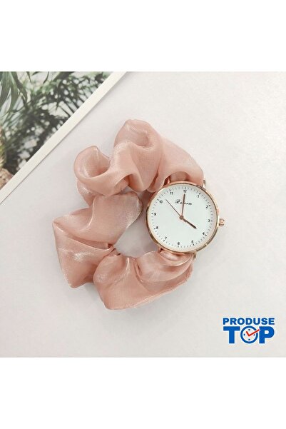 Produse.Top Elegant Women's Watch with Light Pink Bow Bracelet